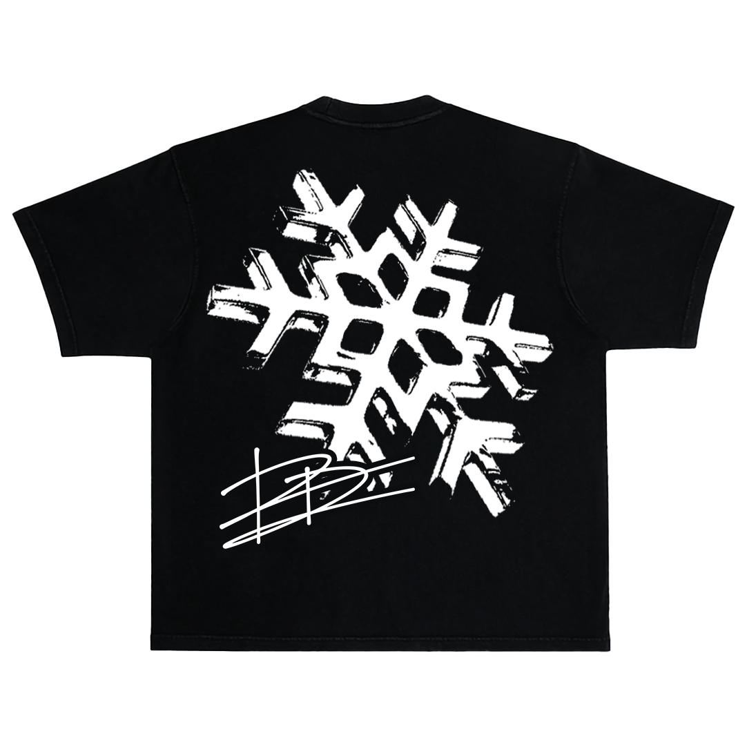 Shnow Grunge Oversized Black Tee