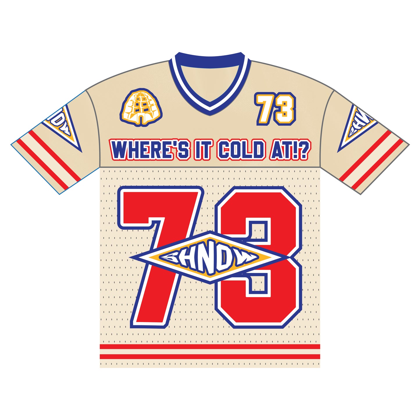 Shnow University 73 Cream Jersey