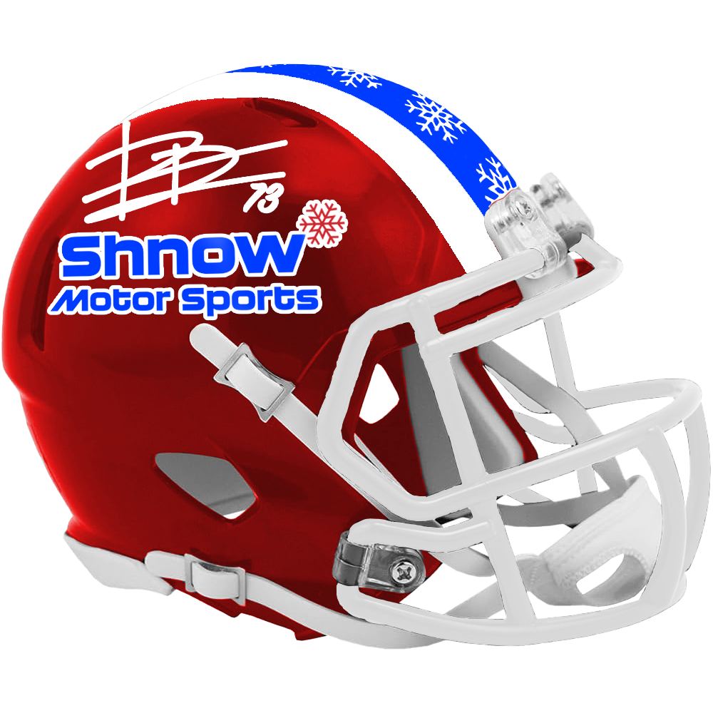 Shnow Motorsports Red Signed Mini Helmet