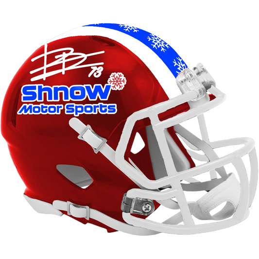 Shnow Motorsports Red Signed Mini Helmet