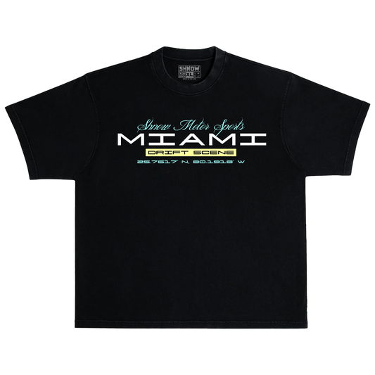 Shnow MotorSports "Miami Drift Scene" Oversized Heavyweight Tee